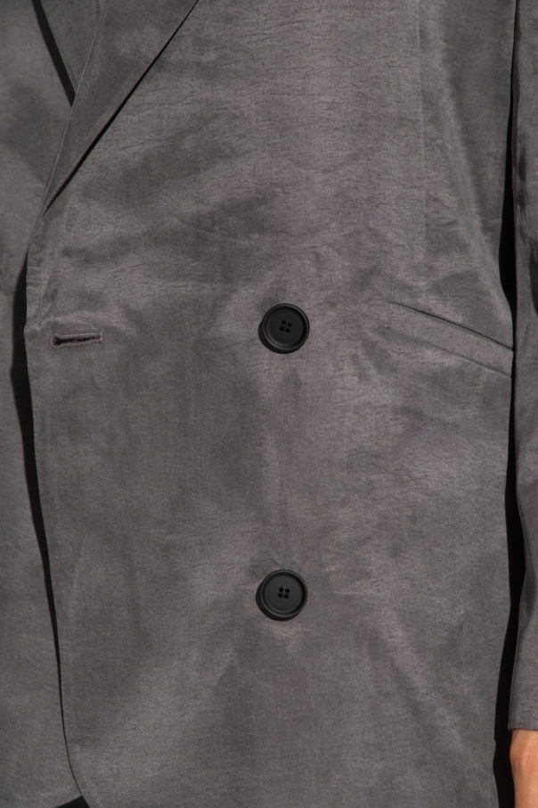 Eléonore Grey Double-Breasted Oversize Blazer